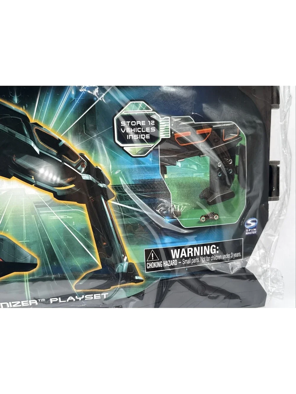 Tron Legacy Recognizer Storage Playset Spinmaster + 3 Diecast Figures Clu 2010
